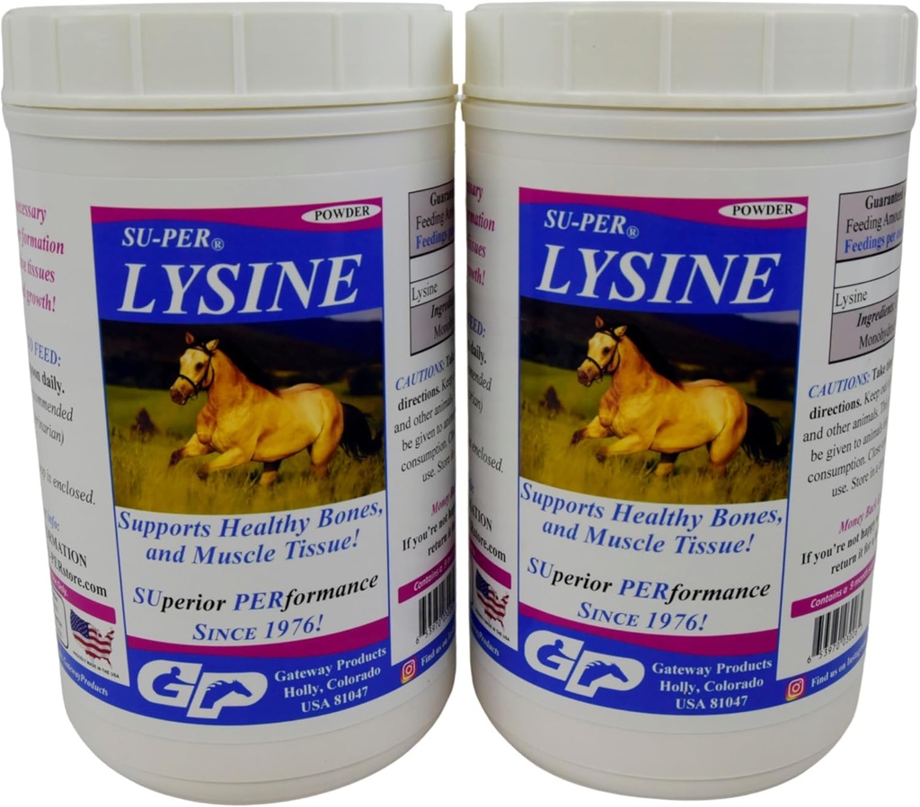 Su-PER Lyzín doplnok pre kone - podporuje zdravé kosti a svalového tkaniva - Equine Essential Amino Acid - 2,5 libra, (2 balenia)
