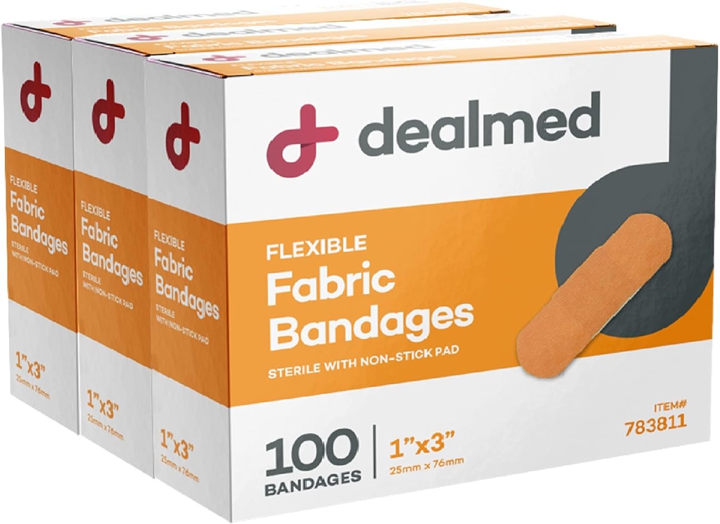 Dealmed Sterile Flexible Fabric Adhezive Bandages 