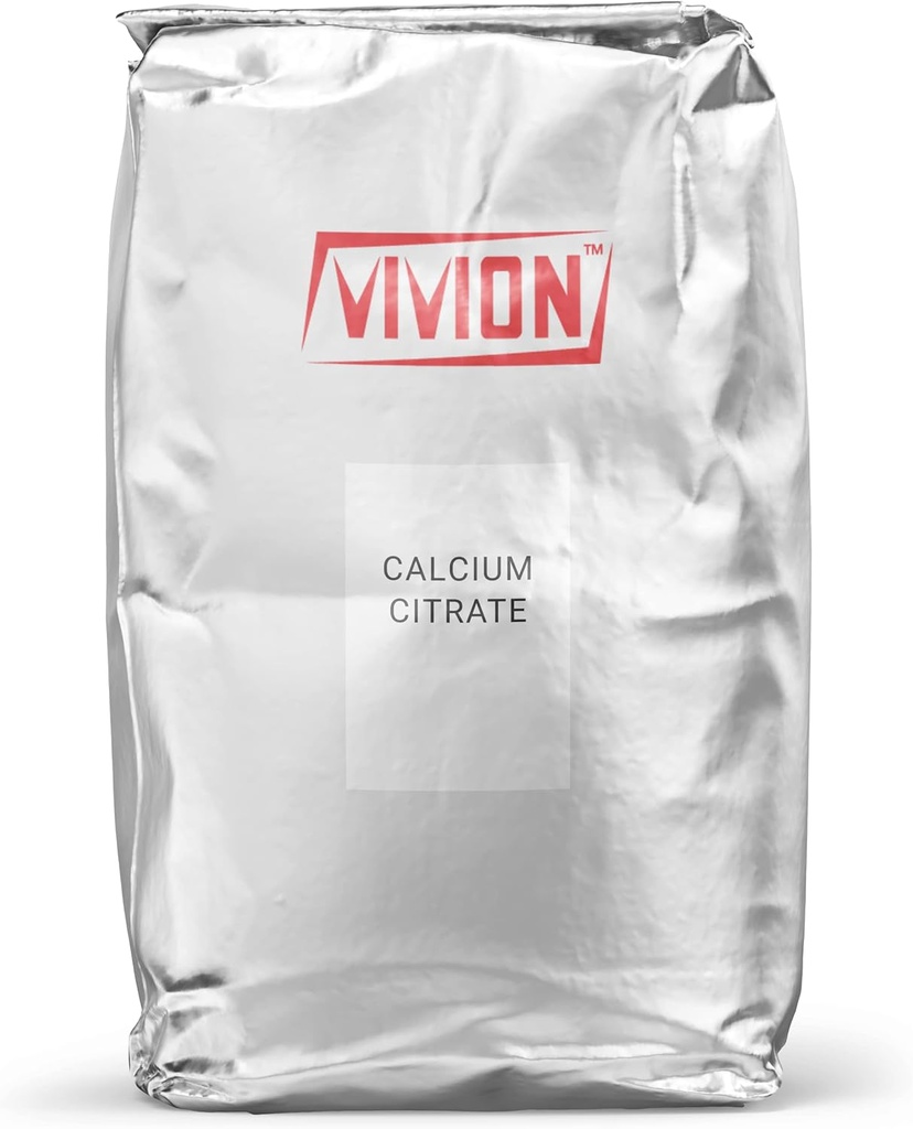 Prášok na citrát vápenatý - hromadne 25 kg (55 lb) - čistá vitamínová doplnková látka a prírodné antacidum - Antikekingová látka Tableta Kapsula Pomocná látka