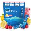 Nello Supercalm Powdered Drink Mix, Malinová Lemonade, L Theanine, Ksm-66 Ashwagandha, Horčík Glycinát, Vitamín D 3, Doplnky pre relaxáciu a zaostrenie, žiadny cukor, Non GMO, Na Go, 20 Ct