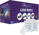 Starostlivosť Touch Lens Wipes pre okuliare- 100 Počítať Individuálne zabalené Pre- Zvlhčené Wipes, 5 x 6 palcov- Kamera Lens, slnečné okuliare a okuliare Čistič,- Jemné a prenosné na čistenie optických zariadení