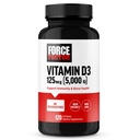 FORCE FAKTOR Vitamín D3 5000 IU Softgels, vysokopotenciálny vitamín D doplnok na podporu imunity a zdravie kostí, Premium kvalita, žiadne konzervačné látky, 120 Softgels
