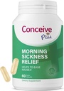 CONCEIVE PLUS Morning Disease Relief - Pure Sused Ginger Powder - Relief from Nauzea, Motion & Žalúdok Discomfort počas tehotenstva - Essential for Expecting Moms - Non- GMO - 60 Vegan Kapsule