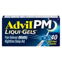 Advil PM Liqui-Gels Bolesť Reliever a Nočný spánok Pomoc, Bolesť Medicína s Ibuprofen pre úľavu od bolesti a difenhydramín HCL pre spánok - 40 Tekuté naplnené kapsule - Späť na výšku