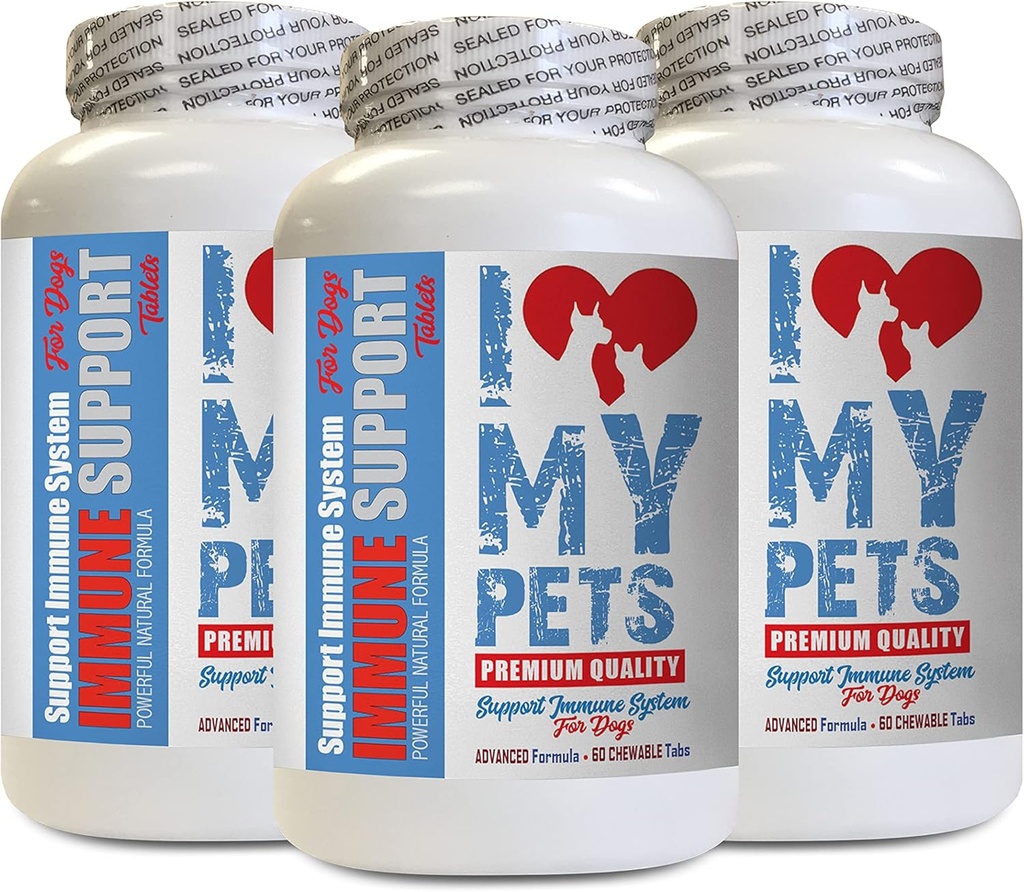 antioxidant Pes - Pes Imunitná podpora - Booster - Zdravé PET - Dodatok - Pes Immune Treats - 180 Treats (3 fľaše)