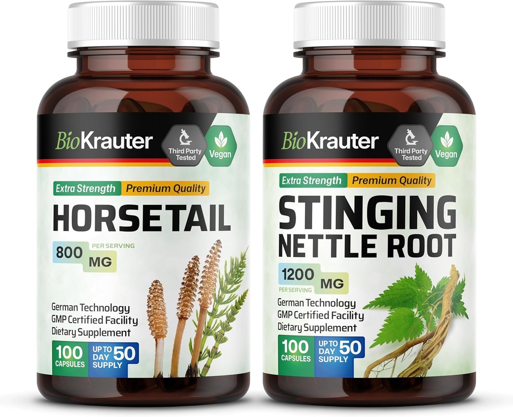 BIO KRAUTER Horsetail 100 kapsúl & Stinging Nettle 100 kapsúl