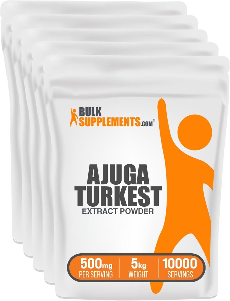 BulkSupplementments.com Ajuga Turkest extrakt prášok - bylinné doplnok prášok, Ajuga 500mg - Pure & Gluten Free, 500mg per Serving, 5kg (11 libier) (pack of 5)
