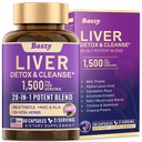 28-in-1 Pečeň čistí Detox a opravy - 1500mg Pečeň Zdravie Podpora s mliekom bodliak, Púpava Root, Artičok extrakt, a 20+ Bylinné Pečeň podporné doplnky - Vyrobené v USA - 60 Kapsule