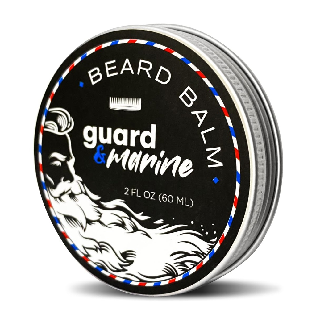GUARD & MARINE Brada Rast Balm - 2 oz. Účinná prírodná formula s biotínom pre starostlivosť o brada a fúzy, hydratáciu a styling, zánechala v bradavice kondicionér a necentrovaný hydratačný krém pre mužov