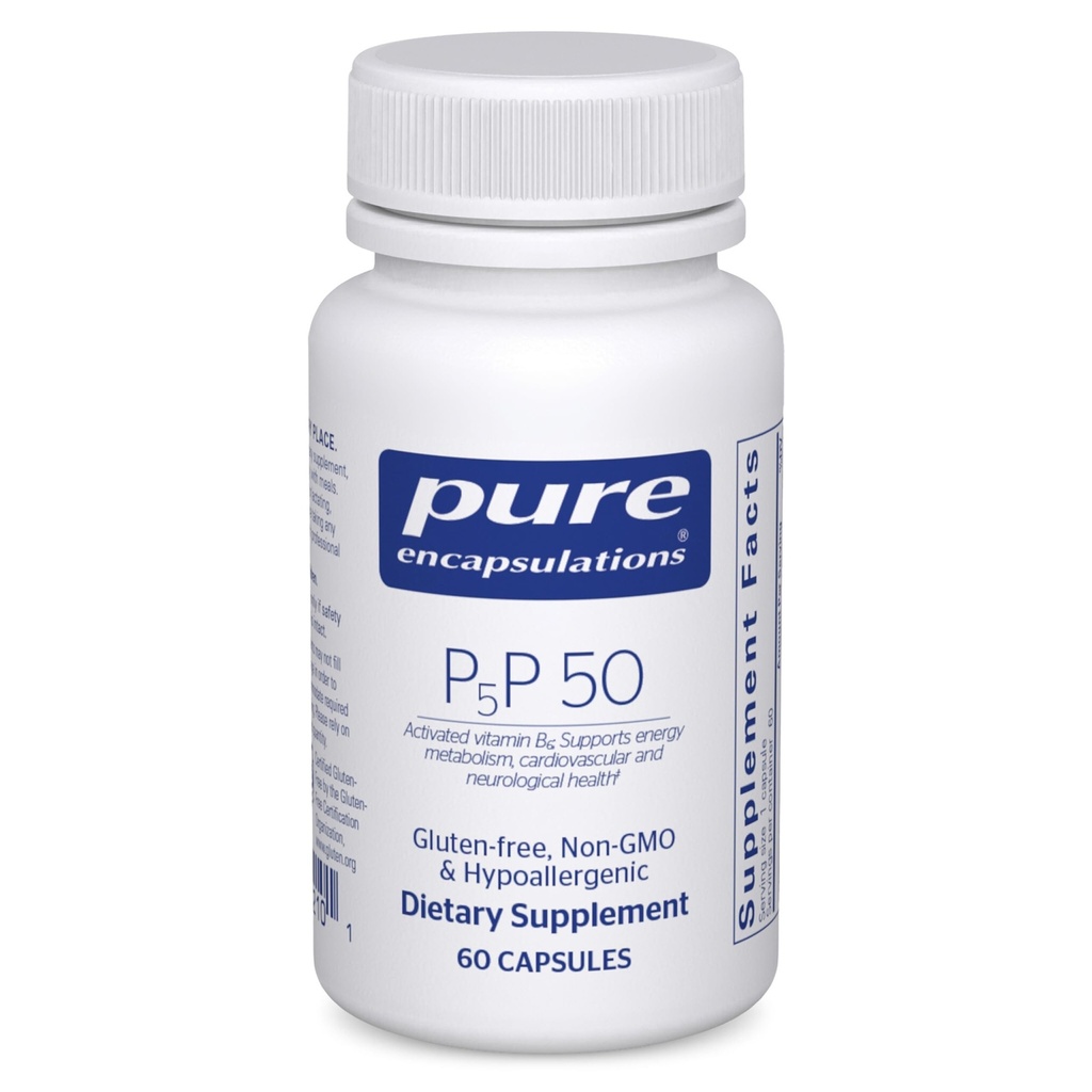 Čistá enkapsulácia P5P 50 - aktívny vitamín B6 - podporuje energetický metabolizmus a zdravie mozgu* - bezlepok a bez GMO - 60 kapsúl