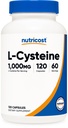 Nutricost L-Cysteine 1000mg, 120 Kapsule - Non-GMO, Gluten Free Supplement, 500mg Per Capsule