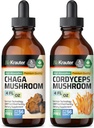 BIO KRAUTER Chaga Mushrom Tincture 4 Fl. Oz. & Cordyceps Mushrom Tincture 4 Fl. Oz.