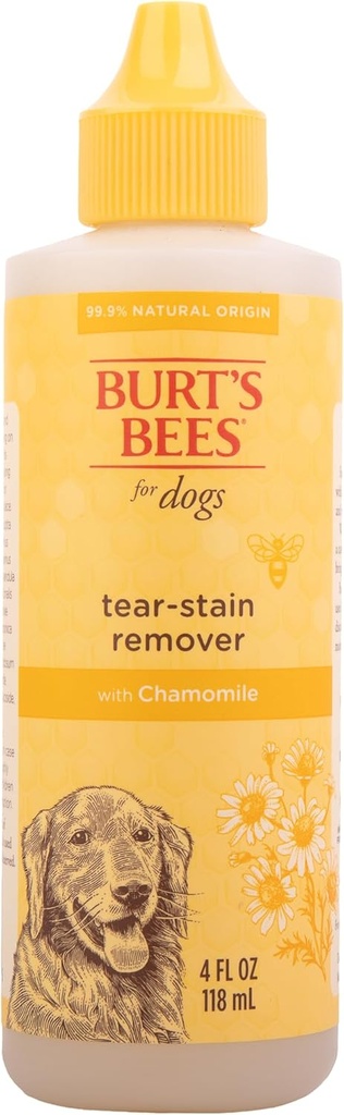 Burt včely pre domácich miláčikov Odstraňovač škvŕn pre psy s harmančekom, 99,9% Natural Original Formules, Dog Tear Stain Remover, pes oči Čistič 4 oz