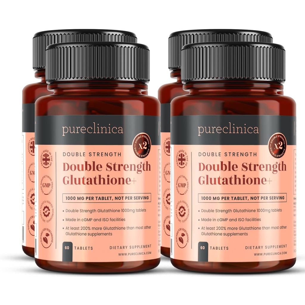 Glutatión 1000 mg x 240 tabliet (4 fľaše po 60) - w/500 mg Glutatión, 300 mg ALA a 200 mg VIT C na tabletu