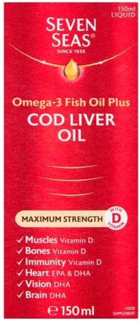 Sedem morí Pure Cod Liver Oil Extra vysoká sila 150ml