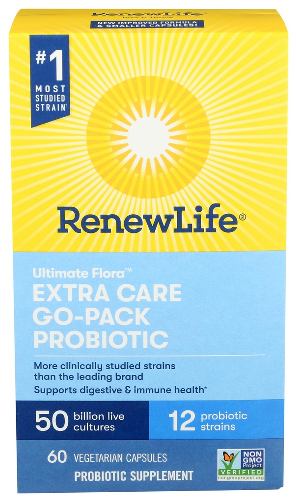 Obnoviť život extra starostlivosti Ultimate Flora Probiotic 50 miliárd Go balenie, 60 Ct