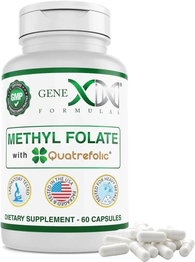 GENEX Metyl folát s Quatrefolic® 1360 mcg DFE (60 kapsúl) Bioaktívna forma folátu - 5-metyltetrahydrofolát 