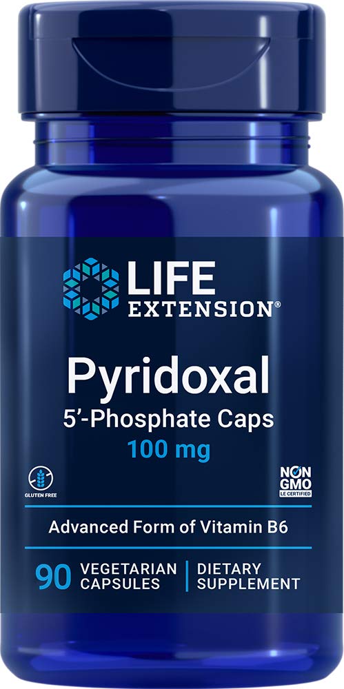 Extension life Pyridoxal 5-phosphate Caps 100 mg P5P, 90 Veg Capsules - Advanced Vitamin B6 Supplement