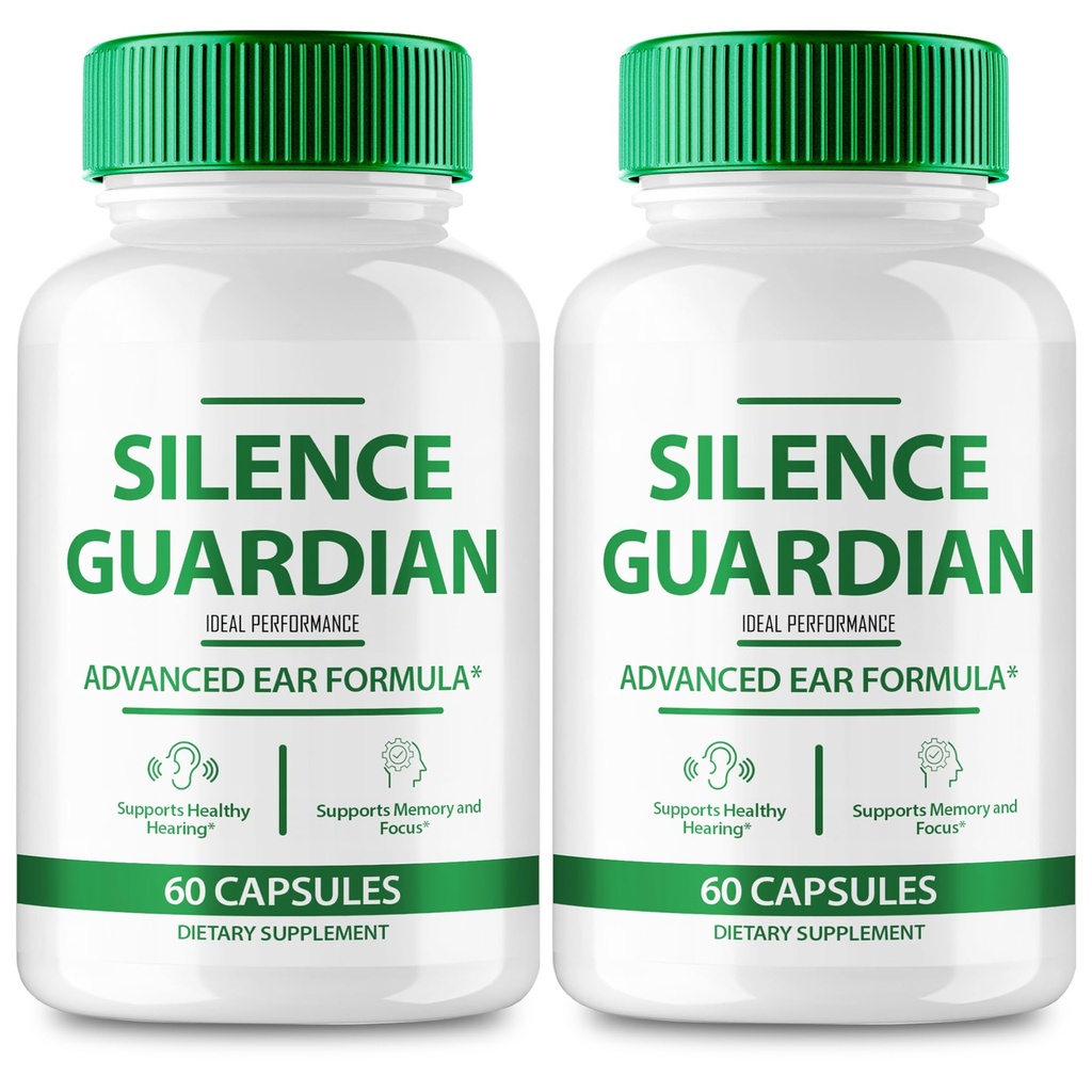 Silence Guardian Tinnitus Relief pre zvonenie uší kapsule, Silence Guardian Ring Clear Tinnitus pilulky, SilenceGuardian Ear Tinnitus Supplement, Ear Ringing Tinnitus, SilenceGuardian Recenzie (2 balenie)