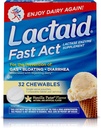 Lactaid Fast Act Laktóza Netolerancia Žuvačky s Lactase Enzymes, Vanilla Twist, 32 Pks 1-ct.