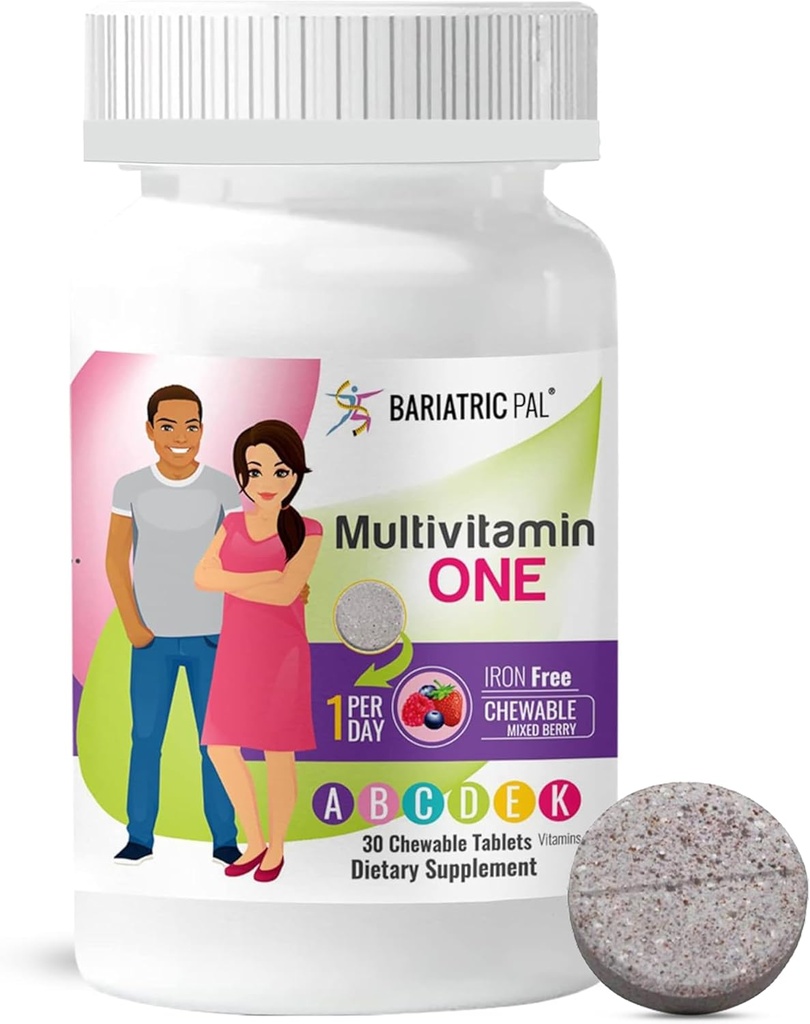 BariatricPal Multivitamín ONE 1 za deň! Bariatric Multivitamín Žuvacie železo zadarmo 