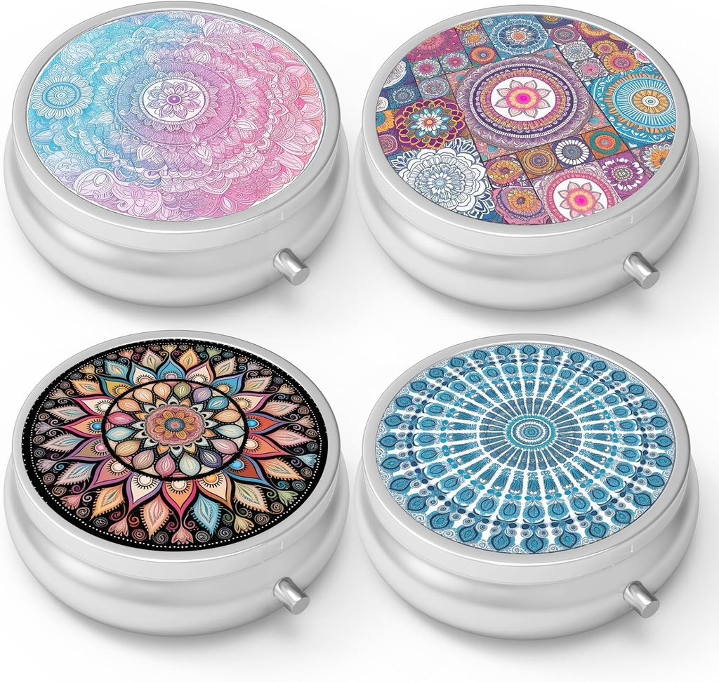 Pill box 3 Compartment Malá tabletka Prípad, Portable for Pocket alebo Purse pilulky Organizátor Pill Container Holder držať vitamíny, lieky, Rybí olej a doplnky(4PCS)