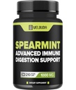 210 Kapsule - Spearmint Supplement with Olive Leaf, Ginger Root, Black Pepper & More - Kombinovaná formula pre Trvanlivosť zdravie, respiračné zdravie, imunita a pozitívna podpora nálady