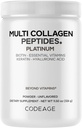 Codeage Multi Collagen for Women & Men Biotin 10000mcg Keratín, Protein Powder Vitamín C B6 D3, Kyselina hyalurónová, Niacín - Hydrolyzovaný kolagénový kávovar 5 typov - Nearomatizovaný - Non-GMO - 11.5oz