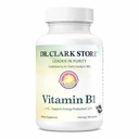 Dr Clark Vitamín B1 Tiamín 400mg Supplement -Thiamine B1 Supplement for Healthy Nervisive System & Energy Metabolizmus, Gluten-free, Dairy Free - 100 Želatína Kapsule