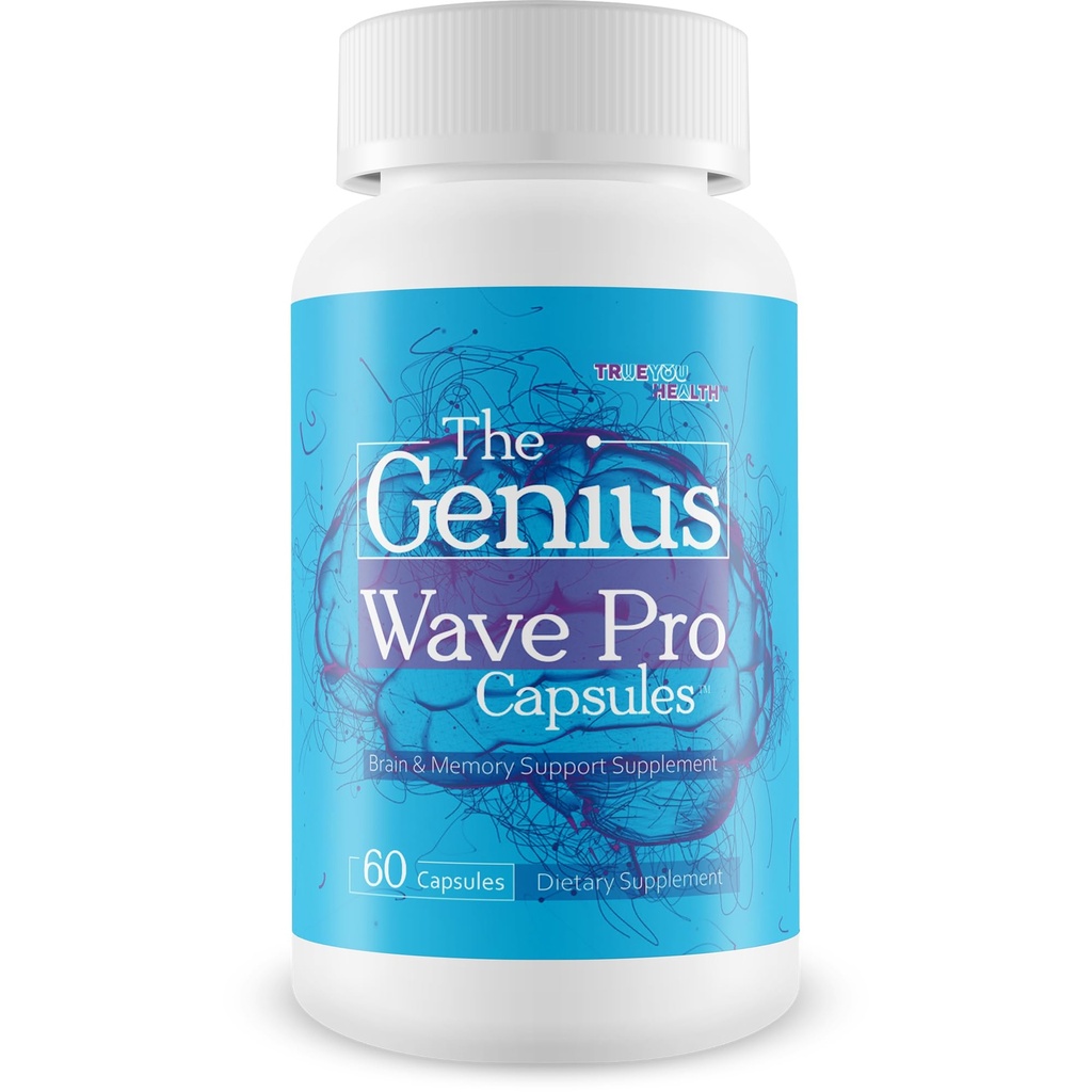 Genius Wave Pro Kapsule - Naše najlepšie Brain Doplnky pre pamäť a zameranie - Pamäť Vitamíny pre pamäť a mozog Focus - Pamäť Focus Supplement pre mozog - Pamäť Vitamíny Mozog pre ženy a mužov