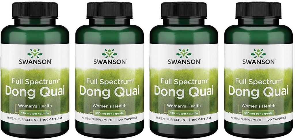 Swanson Dong Quai 530 Milligrams 100 kapsúl 4 balenia