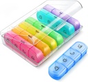 Týždenné pilulky Organizátor 7 deň 4 časy denne, ZIKEE veľké denné cestovné pilulky Box Prípad pre pilulky, vitamíny, rybie oleje, doplnky (Clear)