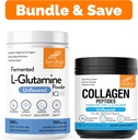 Sandhuov L-Glutamine Powder 100 Servivné služby, 500g, 17,6 Oz., Veľká veľkosť, 3 mesiace Supply & Collagen Peptides Powder