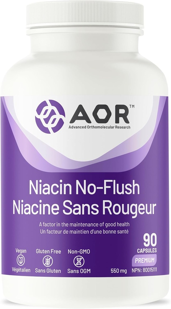 AOR No Flush Niacin, 90 CT