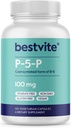BESTVITE P-5-P 100mg (120 Vegetariánske kapsuly) (CoEnzymated Form of B-6) - No Stearates - Vegan - Non GMO - Gluten Free - No Silicon Dioxide - No Želatína