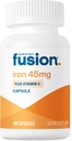 Bariatric Fusion Železo Supplement 45 mg s vitamínom C 1 za deň