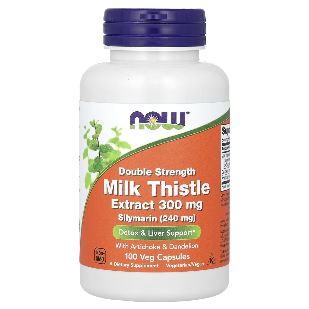 TERAZ Potraviny - Silymarin Milk Thitle with Artičoke and Dandelion Double Strength 300 mg. - 100 Rastlinné kapsule
