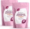 VoomVaya Uložiť 10% na Menopauze Podpora čaj 2-Pack Bundle - Prírodné Menopauza Relief pre ženy w/Červená Clover & Black Cohosh - Nočné potety & Hot Flash Relief - Peach Flavor - 90 Teabags