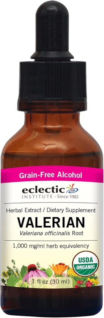 Eclectic Institute Valerian (officinalis) O, Ružový, 1 Fluid Ounce