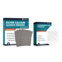 Silver Calcium Alginate Dressing (4'x4'10ks) +Transparent Film Dressing (2,36" x 2,75" 100Pcs)