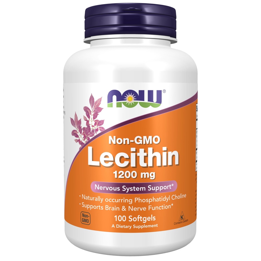 Teraz doplnky, Lecitín 1200 mg s prirodzene sa vyskytujúcou Fosfatidylcholín, 100 Softgels