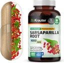 BIO KRAUTER Sarsaparilla Root Capsules - 1000 mg Sila - 250 Vegan Sarsaparilla Extrakt Caps - bez výplne