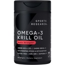 Športový výskum Krill Oil Supplement with EPA & DHA Omega 3, Fosfolipidy a astaxantín z Antarktídy Krill - Highest Concentration of Krill Oil for Men & Women - 1000mg, 30 Softgel Capsules
