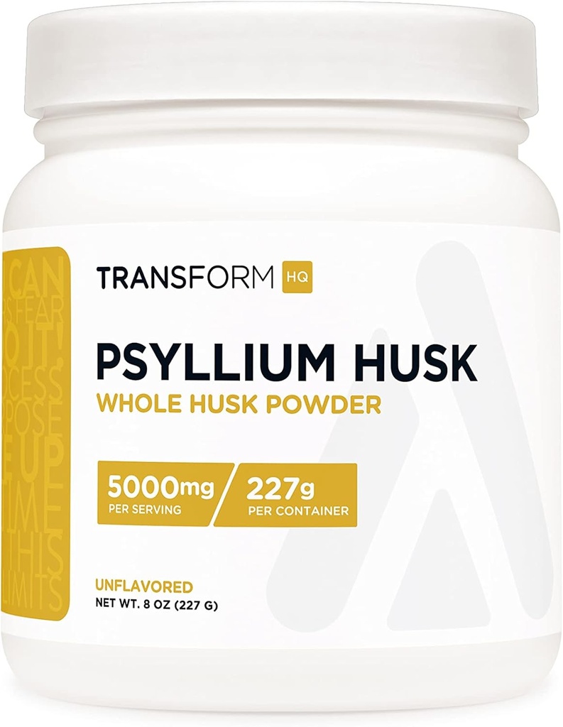 Transformovať HQ Celý Psyllium Husk 8 OZ prášok - 5000mg per Serving - bezlepkové, non-GMO