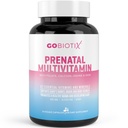 GOBIOTIX prenatálne vitamíny pre ženy - multivitamíny so železom, vápnikom, vitamínom D2, C, zinkom a kyselinou listovou na tehotenstvo - pred a po pôrode Essentials - non-GMO - 90 kapsúl