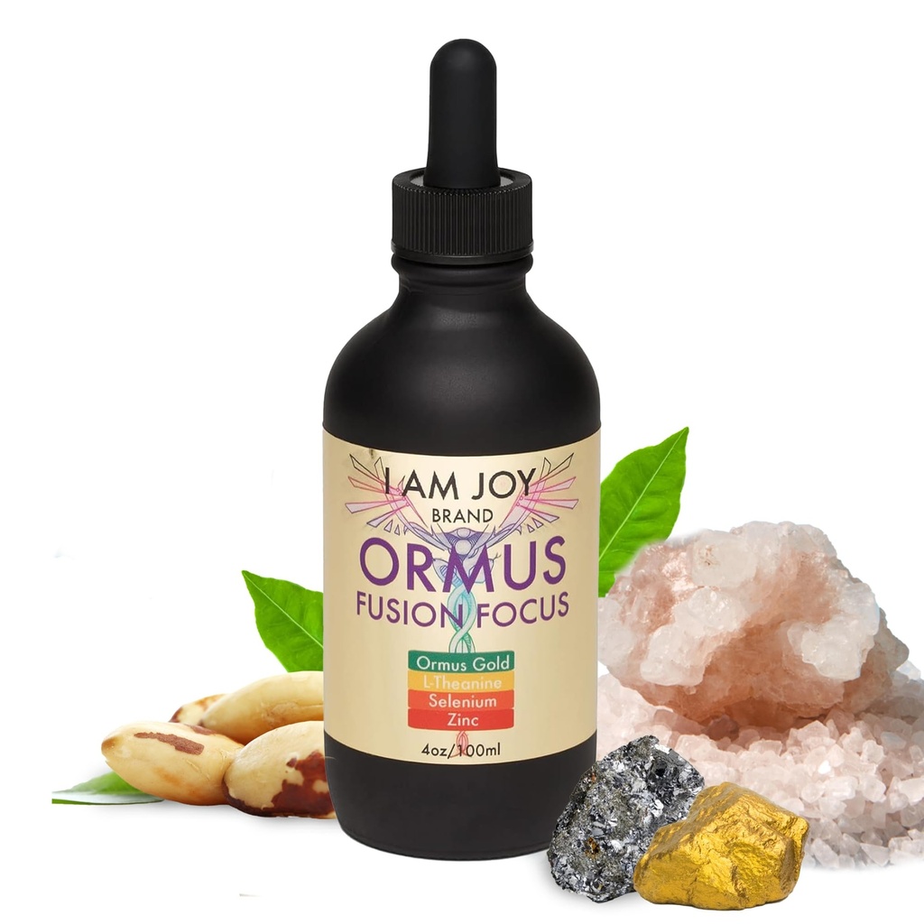 Som Joy co. Ormus Monoatomic Gold, L-Theanine, Selenium, Zinok pre Pineal Gland Detox, Lucid Dreaming, Kundalini Support, Neurologická sila Fusion Focus 4oz