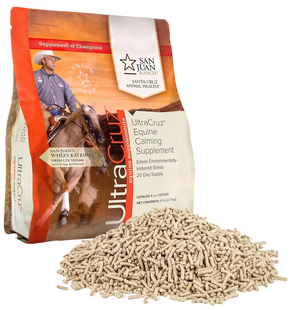 UltraCruz - sc-395986 Equine upokojujúce doplnok pre kone, 6 lb, Pellet (20 Day Supply)
