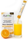 Aurora Nutrascience Nano-Pack Lipozomálny vitamín C prášok Nápoj Mix, Imunitná podpora, vysoká sila 3,000 mg na podanie 10 jednodávkových balíčkov, oranžová