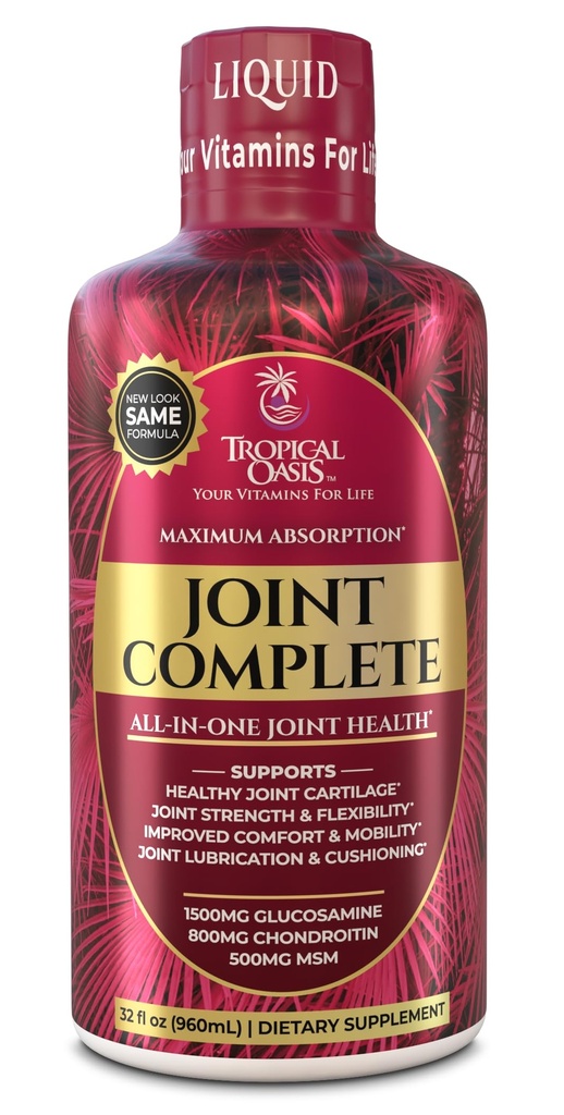 Joint Complete Premium- Liquid Joint Supplement w/Glukosamine, Chondroitin, MSM, Hyaluronic Acid 