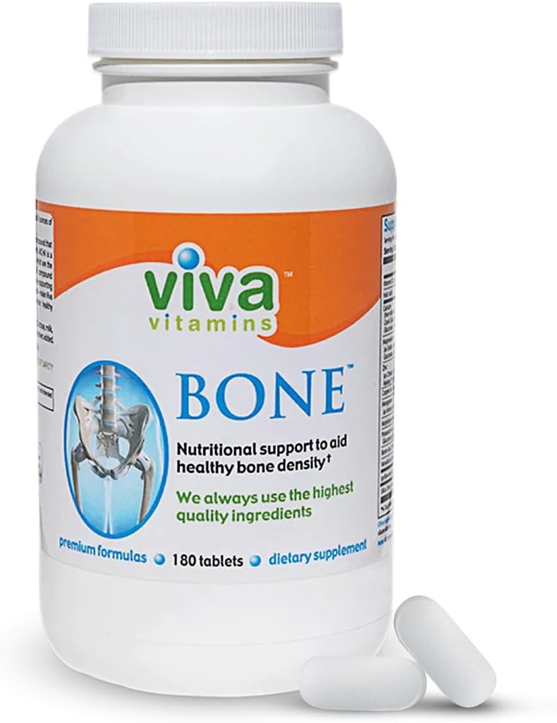 Kostné doplnky - Vápnik doplnok pre ženy a mužov, Kosť Zdravie Vitamín D 3 w/Calcium Magnézium Zinok, Vápnik Magnézium Supplement Podpora pre kostnej hustoty, Vegan, Non GMO, 180 Tab